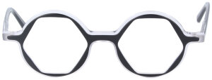 Runde Kunststoff-Einstärkenbrille BENITA im außergewöhnlichen Grafik-Style mit individueller Stärke
