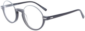 Graue Einstärkenbrille COPPOLA mit individueller Stärke in rundem Retrodesign