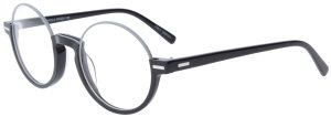 Schwarze Einstärkenbrille COPPOLA mit individueller Stärke in rundem Retrodesign
