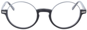 Schwarze Einstärkenbrille COPPOLA mit individueller Stärke in rundem Retrodesign