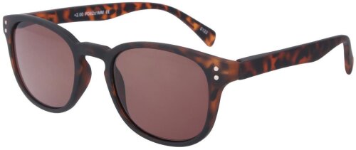 Klassische Fertiglesebrille / Sonnenbrille BORNEO in Havanna in vers. Stärken