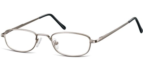 Klassische Halbbrille / Lesebrille OLIVER in Grau mit Federscharnier und individueller Stärke