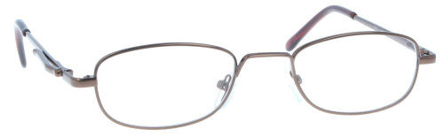 Klassische Halbbrille / Lesebrille OLIVER in Braun mit Federscharnier und individueller Stärke
