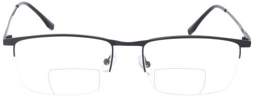 Klassische Nylor - Bifokalbrille MATHIAS aus Metall in Schwarz mit individueller Stärke