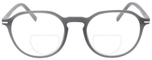 Moderne Bifokalbrille MARLON aus Kunststoff im klassischen Grau in individueller Sehstärke