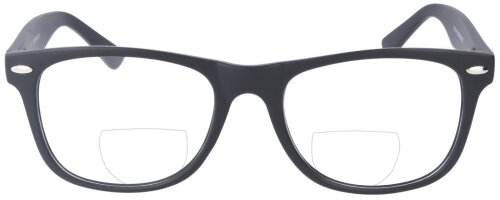 Stylische Bifokalbrille KAI aus Kunststoff im klassischen Schwarz und in individueller Sehstärke