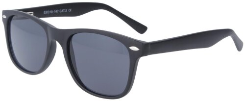 Klassische Kunststoff - Sonnenbrille von Sunoptic in Schwarz inkl. Einstecketui