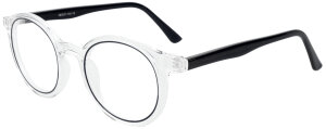 Transparente Einstärkenbrille GWENDA mit schwarzen Farbakzenten & in individueller Sehstärke