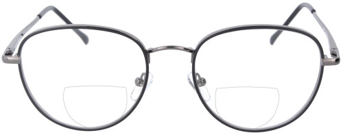 Moderne Bifokalbrille JOLENE aus Metall im zeitlosen Gunmetal in individueller Sehstärke