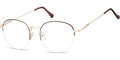 Elegante Bifokalbrille ANDREA aus Metall in Gold - Braun und in individueller Sehstärke