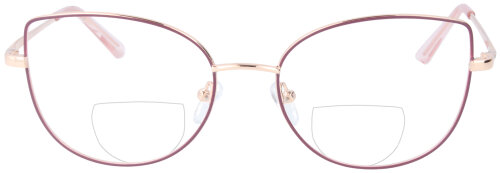 Elegante Bifokalbrille LENI aus Metall in Roségold - Violett und in individueller Sehstärke