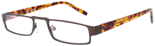 Klassische Metall - Brillenfassung FÜNF in einem trendigen Braun / Havanna