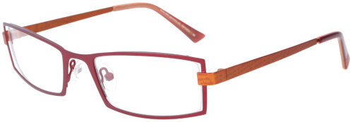 Stylische Céci Damen - Brillenfassung 5229 C940 aus Metall in Rot / Orange