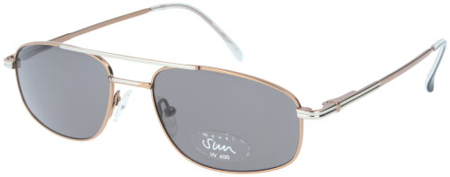 Klassische Metall - Sonnenbrille MOXXI 7296 269  in einem edlen Braun mit grauer Tönung
