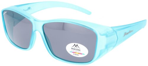 Polarisierende Montana Sonnenbrille / Überbrille FO4F Blau Matt - Grau