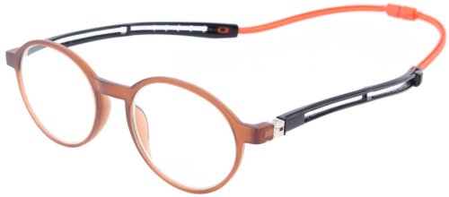 Moderne Lesebrille in Orange "Caspar" mit ausziehbaren Magnet-Bügelenden