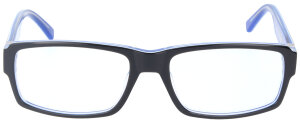 Klassische Kunststoffbrille STEFAN in Schwarz-Blau mit...