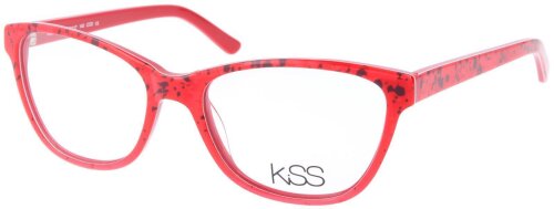Auffällige Cateye-Einstärkenbrille KISS in Rot mit individueller Stärke