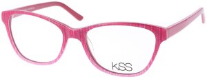 Auffällige Cateye-Einstärkenbrille KISS in Pink...