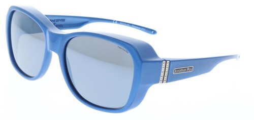 Jonathan Paul TIMELESS - Polarisierende Überbrille - L - rechteckig in Navy Pearl - Grau