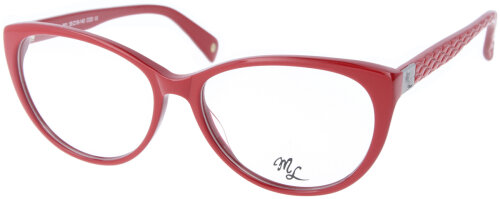 Stylische Kunststoff-Brillenfassung NORA 001 mit Cateye-Look in Rot