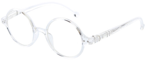 Runde Retro - Lesebrille / Lesehilfe LENNON in Transparent