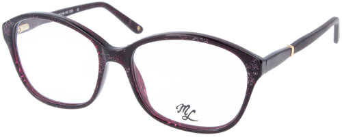 Elegante Kunststoff-Komplettbrille TAO in Violett-Glitzer mit Federscharnier und individueller Stärke