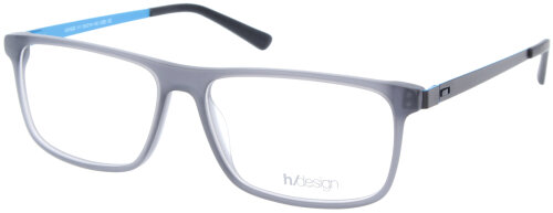 HDESIGN HD 1605 111 Grau - Blau Vollrandfassung mit Federscharnier