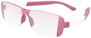 Fetzige Bifokal / Zweistärkenbrille FUTURE mit scharnierlosen Klick - Bügeln Lila-Weiß +3,00 dpt