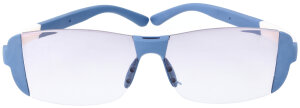 Fetzige Bifokal / Zweistärkenbrille FUTURE mit scharnierlosen Klick - Bügeln Blau-Weiß