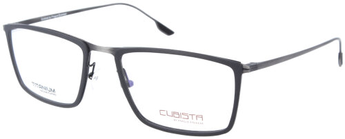 Moderne Vollrand Titan - Brillenfassung Cubista 8625 T04 in einer Schwarz / Gun Kombination