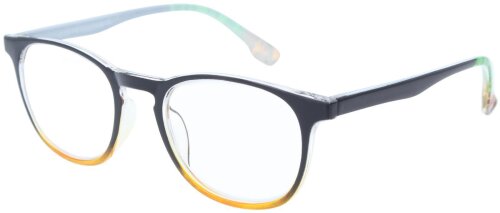 Orangefarbene Fertiglesebrille MIAMI aus Kunststoff im Sommer-Look