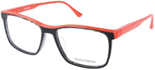 Auffällige Kunststoff - Brillenfassung von XavierGarcia GINO C-4 in Stripes - Orange