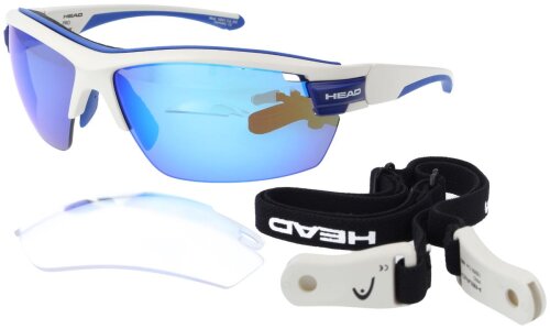 Polarisierende Sonnenbrille HEAD Racer 15001-800 aus Kunststoff in Hellgrau / Blau