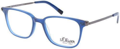 Klassische Brillenfassung S.Oliver S.O. 94741 - 400 in Blau - Transparent / Gun