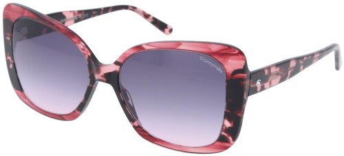 Extravagante Sonnenbrille Comma CO 77162 73  in Rot - Transparent mit stylischem Muster