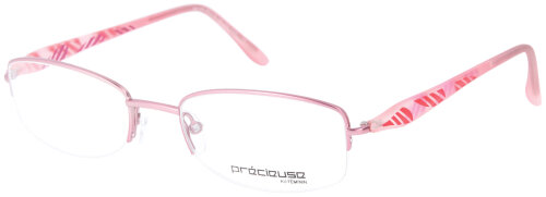Roséfarbene Metall-Komplettbrille PAF1203 002 mit filigranen Kunststoffbügeln und individueller Stärke