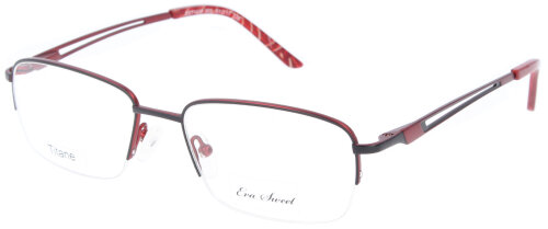 Nylor-Komplettbrille aus Titan EST1418 003 in Bordeaux mit Federscharnier und individueller Stärke