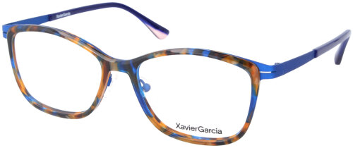 Stylische Kunststoff - Brillenfassung von XavierGarcia VEGA C-2 in Blau - Havanna