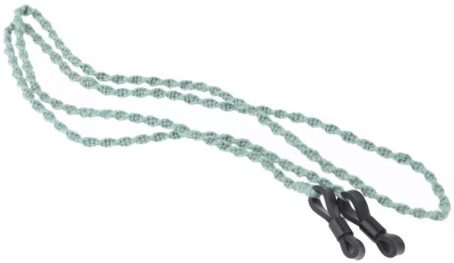 Spiralförmiges CROAKIES Stoff - Brillenband / -kordel mit Silikonenden in Mint