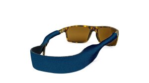 Schwimmfähiges CROAKIES Neopren Sportband gegen rutschende Brillen in Navyblau