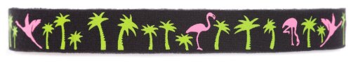 Schwimmfähiges CROAKIES Neopren Sportband - gegen rutschende Brillen - Flamingo Palm