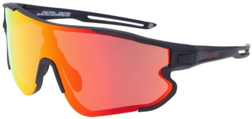 Stylische Sportsonnenbrille J.ATHLETICS YOUP C1 1194 in Schwarz mit verspiegelten Gläsern