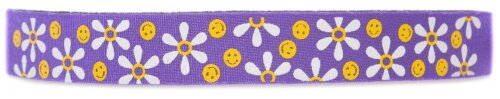 CROAKIES KIDS Neopren Sportband - gegen rutschende Brillen - Daisy Violett Design