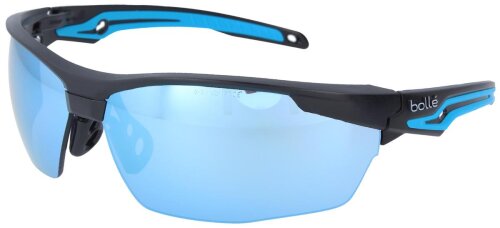 Sportlich aussehende Bollé Safety TRYON - TRYOFLASH Schutzbrille mit blau verspiegelte Gläser