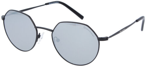 Stylische Metall - Sonnenbrille HS 399083 C1 in Schwarz mit verspiegelten Gläsern