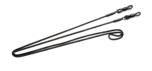 Hochwertiges CROAKIES SPEC CORD ROUND Leder - Brillenband mit Spec End in Schwarz