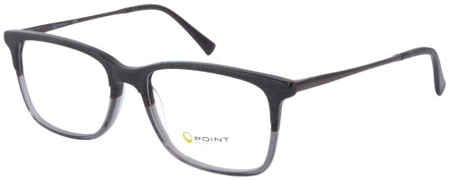 Verspielte Damen - Brillenfassung POINT 4180 C4 als Kunststoff - Metall - Kombination in Grau