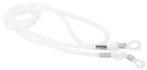 Edles Nylon - Brillenband mit einstellbaren Silikonschlaufen an den Enden in Weiß