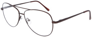 Top Metall - Pilotenbrille / Einstärkenbrille BIG PILOT in Braun im zeitlosen Design, mit Federscharnier und individueller Sehstärke